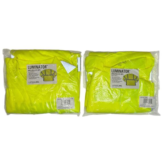 2 packs MRC Luminator Type R Class 3 Long Sleeve Safty Shirts LSTSCL3ML Size 2XL - Picture 1 of 4